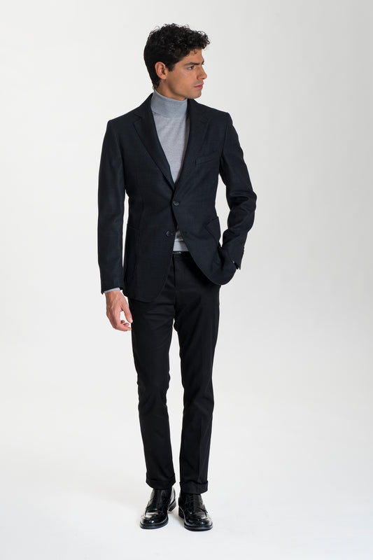 Blazer Slim Fit con Chiusura 2 Bottoni Blue Jeans