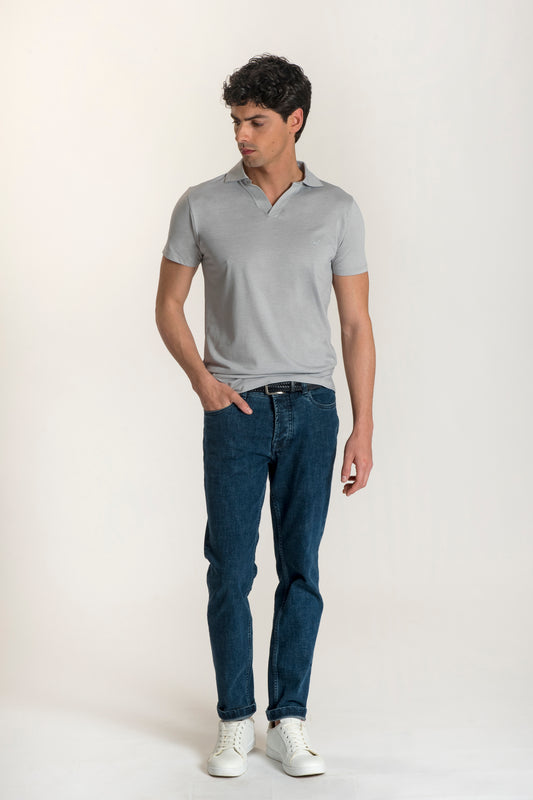 Polo In Maglia Texture Fine
